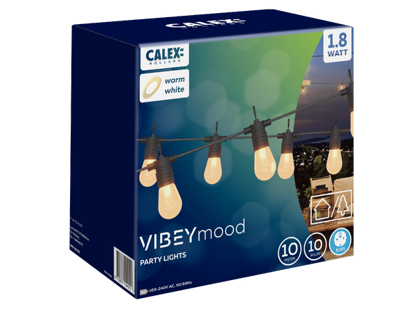 LED lyslenke 10m klart glass FLM IP44 1800K 18W ST45 